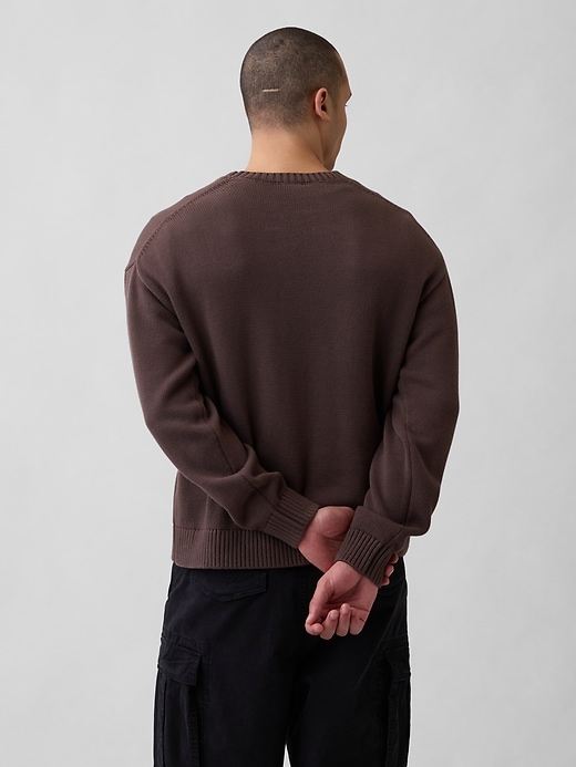Image number 3 showing, Relaxed Crewneck Crop Sweater