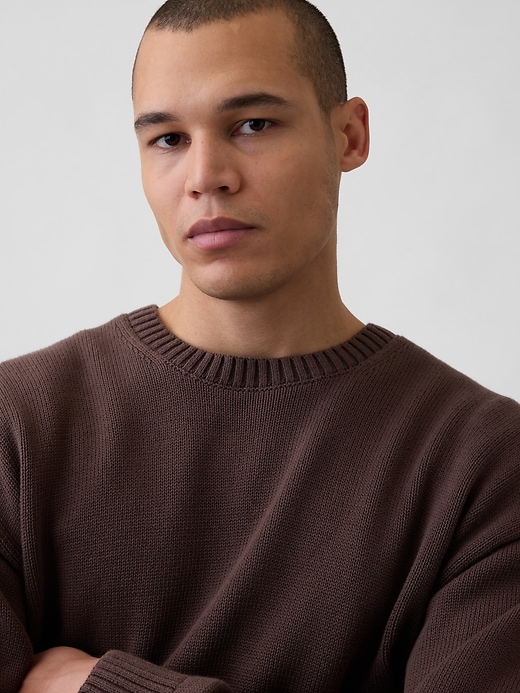 Image number 4 showing, Relaxed Crewneck Crop Sweater