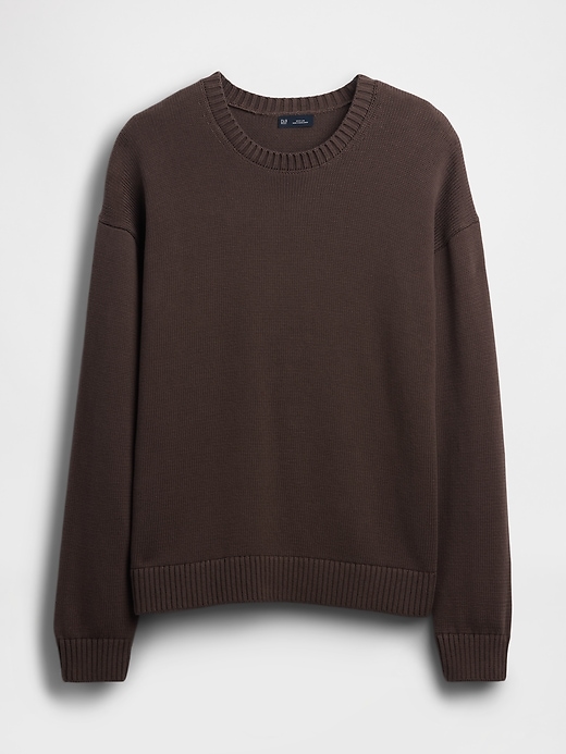 Image number 5 showing, Relaxed Crewneck Crop Sweater