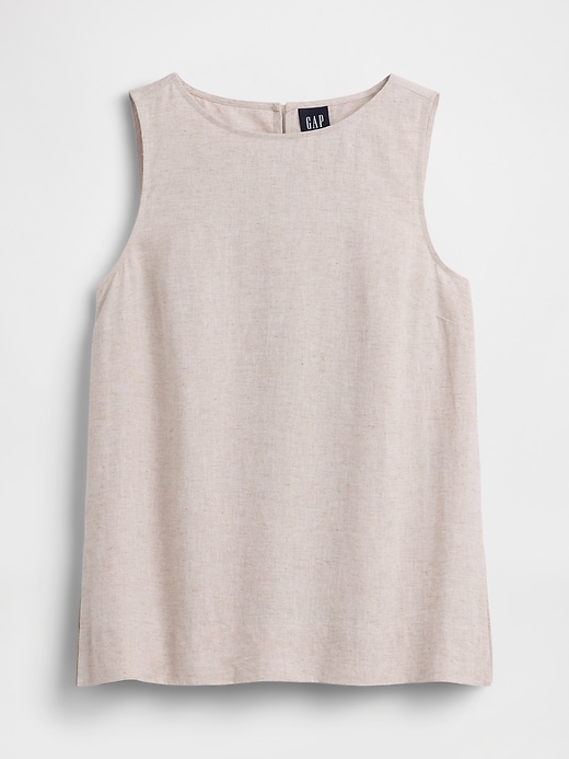 Image number 5 showing, Linen-Blend Shell Tank Top