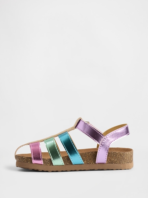 Image number 5 showing, Toddler Metallic Fisherman Sandals