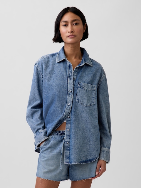 UltraSoft Denim Oversized Shirt