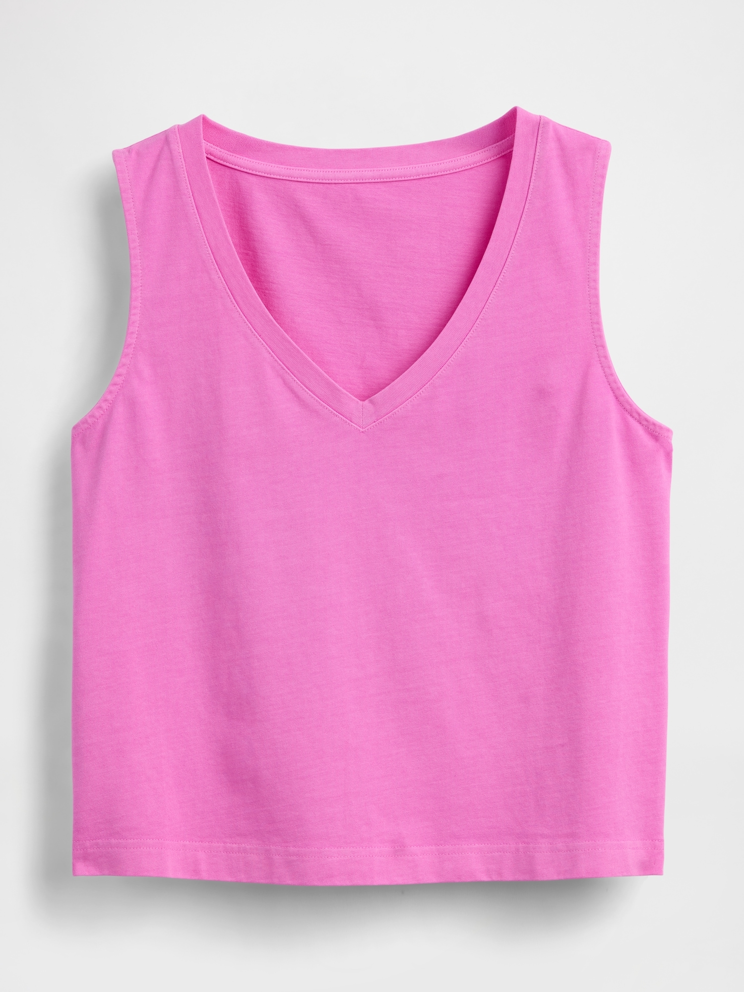 Heavyweight V-Neck Crop Shell Tank Top