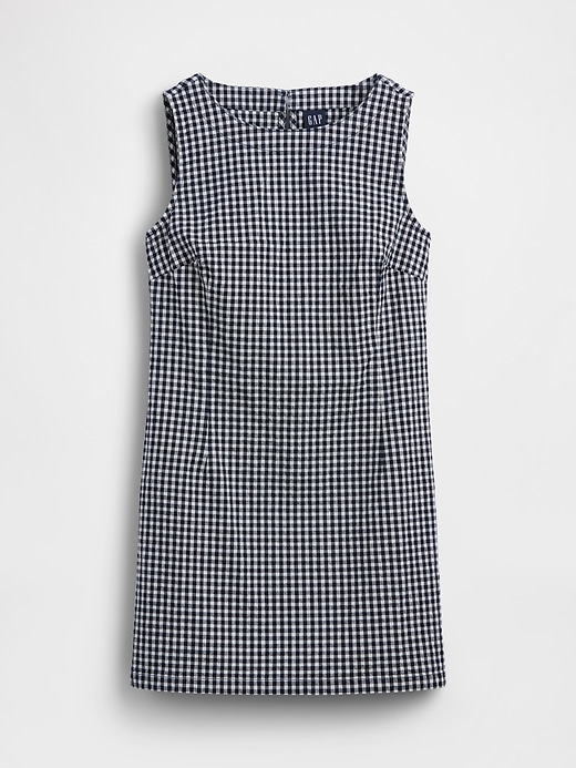 Image number 5 showing, Gingham Denim Shift Mini Dress