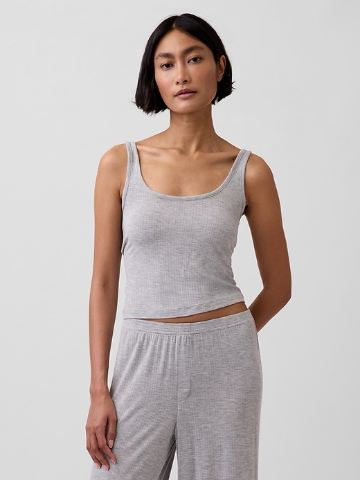Image number 1 showing, Softest UltraFine Rib Modal PJ Tank Top