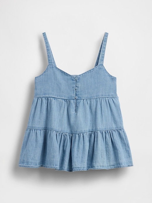 Image number 2 showing, Kids Denim Tiered Tank Top