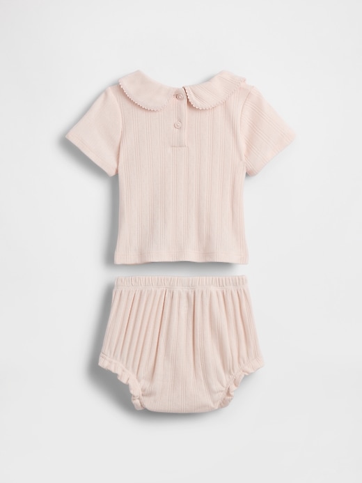 Image number 2 showing, Baby Embroidered Pointelle Outfit Set