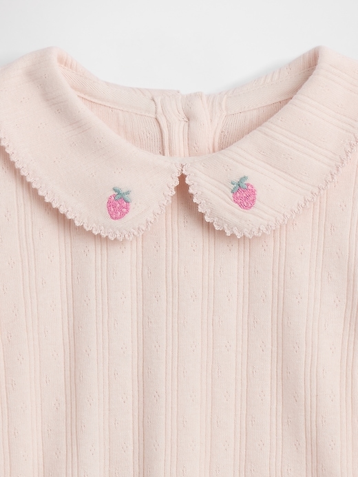Image number 3 showing, Baby Embroidered Pointelle Outfit Set