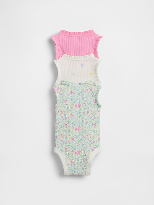 Image number 2 showing, Baby First Favorites TinyRib Ruffle Tank Bodysuit (3-Pack)