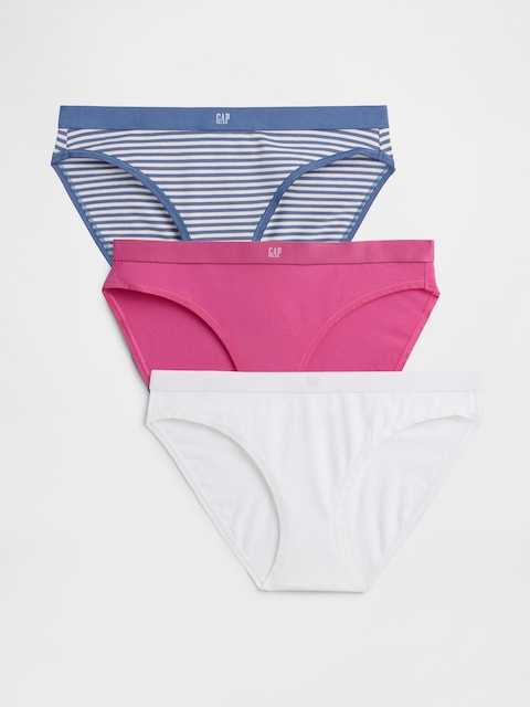 Organic Stretch Cotton Logo Bikini (3-Pack)
