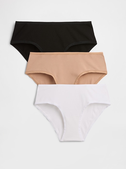 Image number 1 showing, Organic Stretch Cotton Hipster (3-Pack)