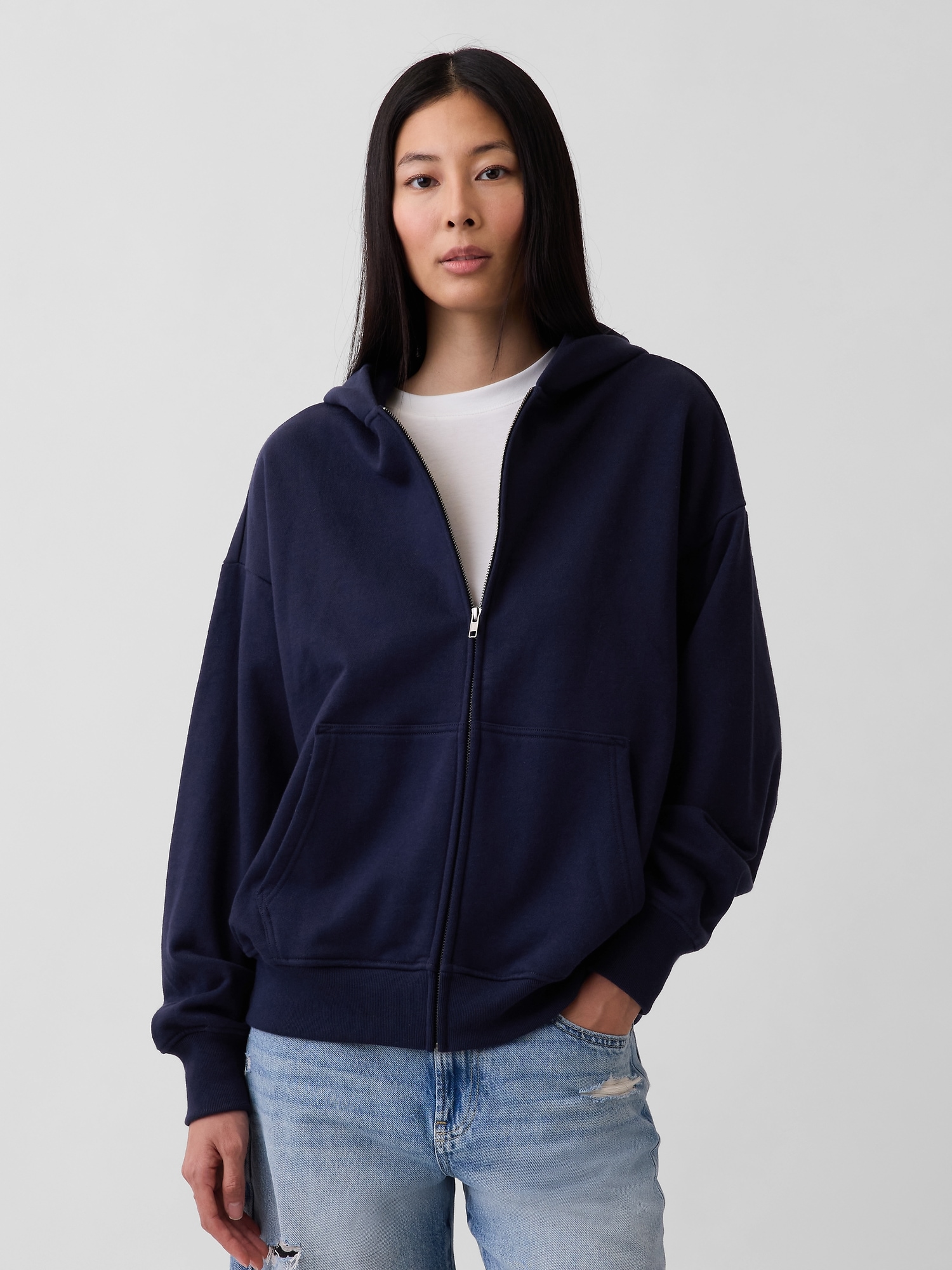Adult Heavyweight Oversized Zip Hoodie | Gap