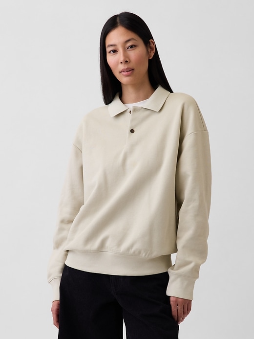 Image number 5 showing, Heavyweight Oversized Polo Sweatshirt