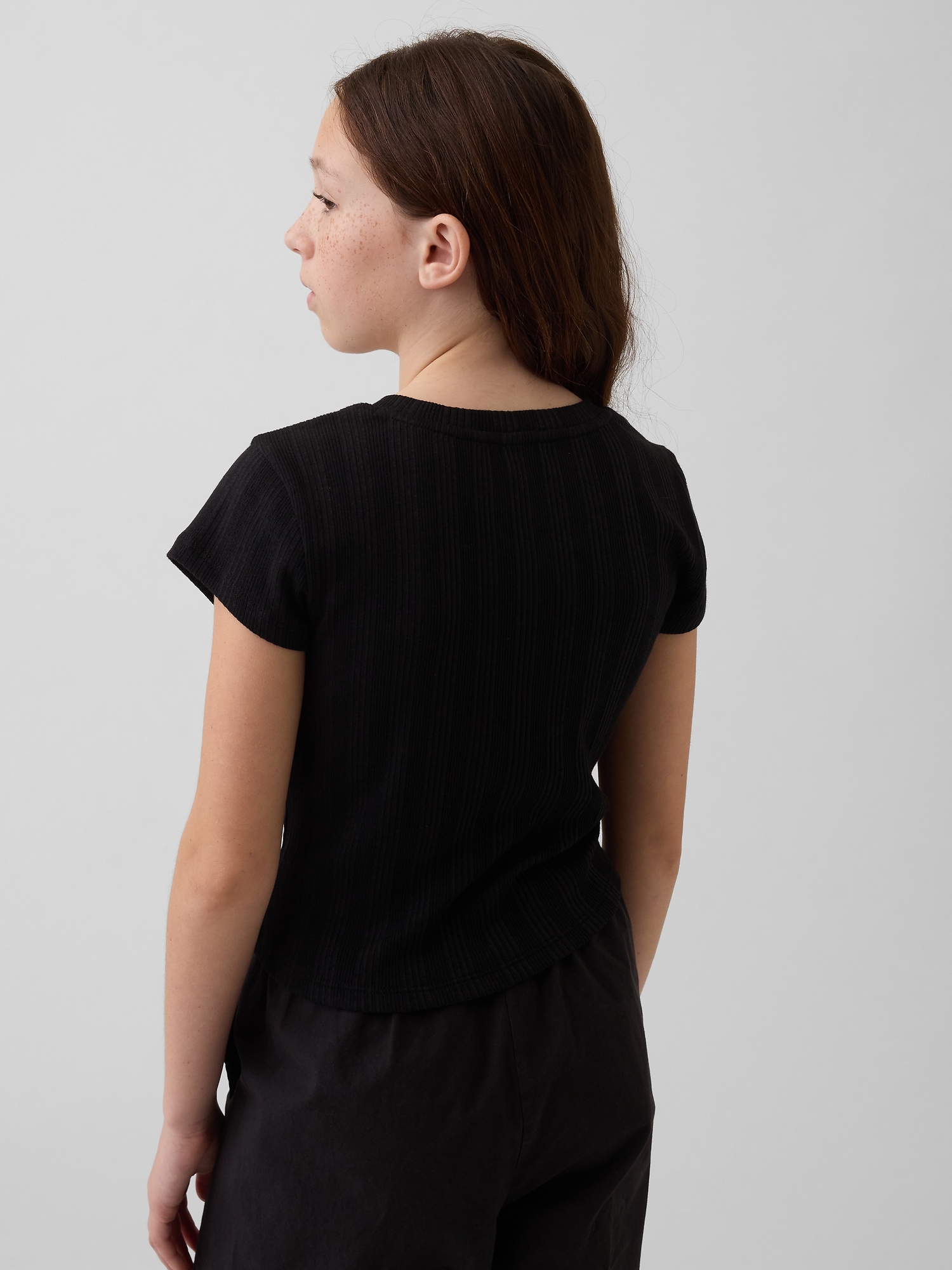 Kids Variegated Rib Fitted T-Shirt