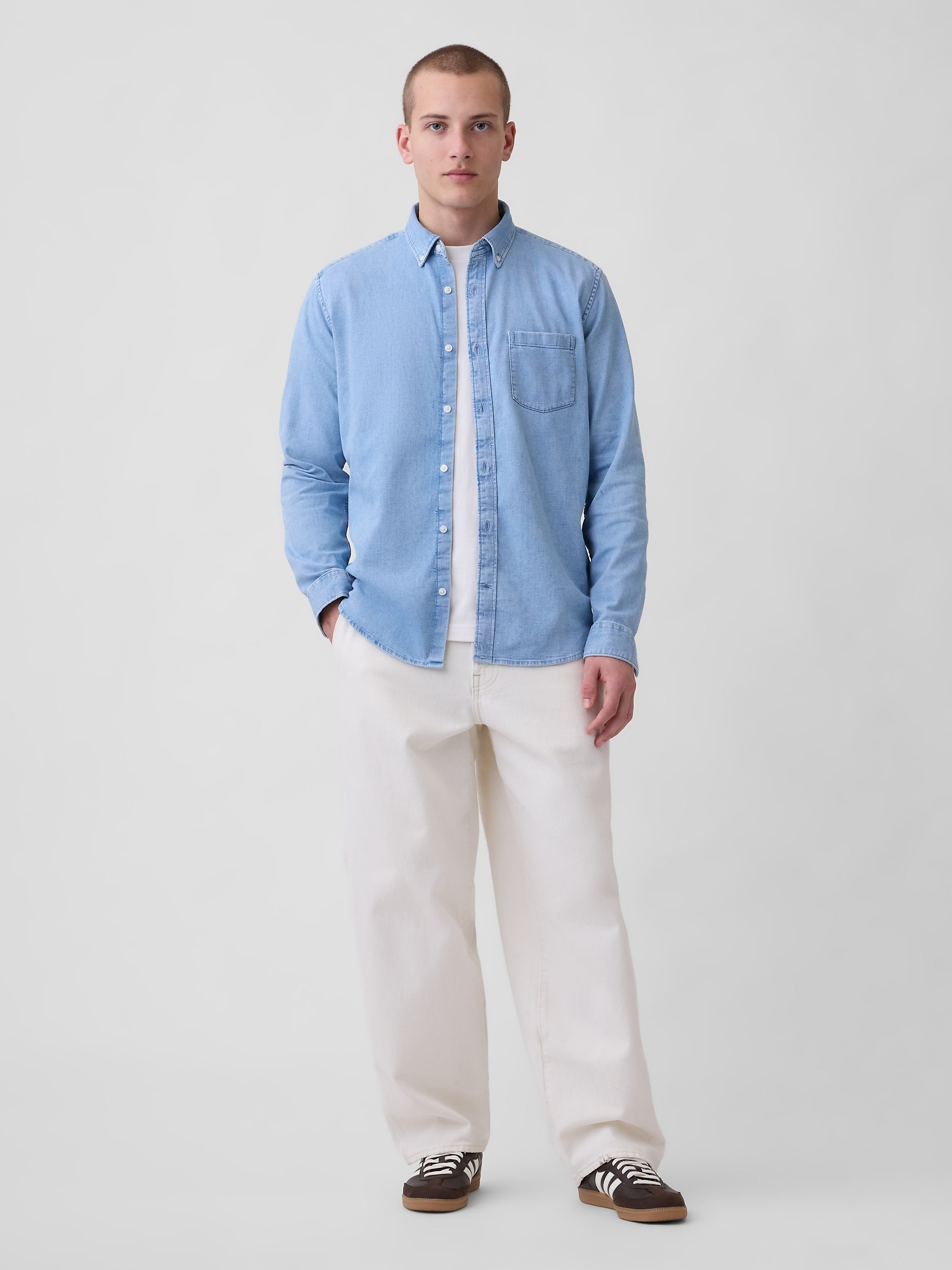 Мужские рубашки Gap Denim Shirt — фото 2