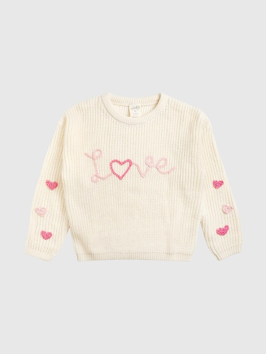 Image number 1 showing, Sweet Wink Ditsy Love Valentines Day Knit Sweater