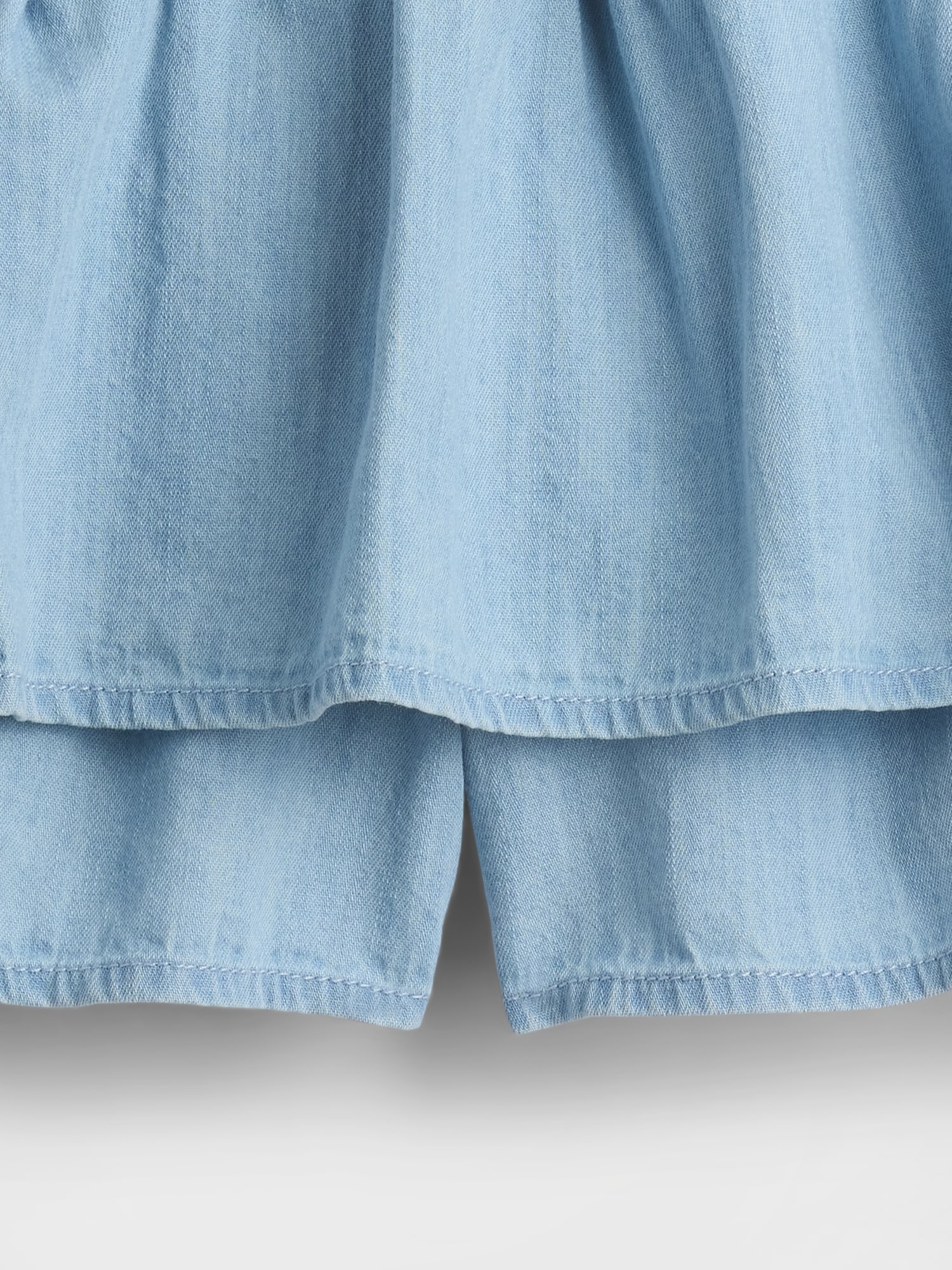 Kids Denim Tiered Skort