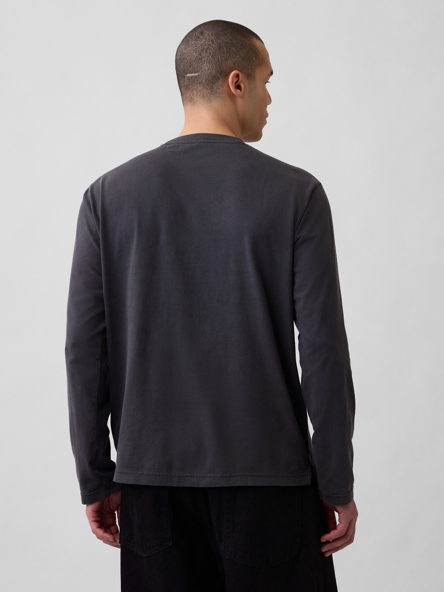 Мужские футболки Gap Relaxed Henley T-Shirt — фото 3