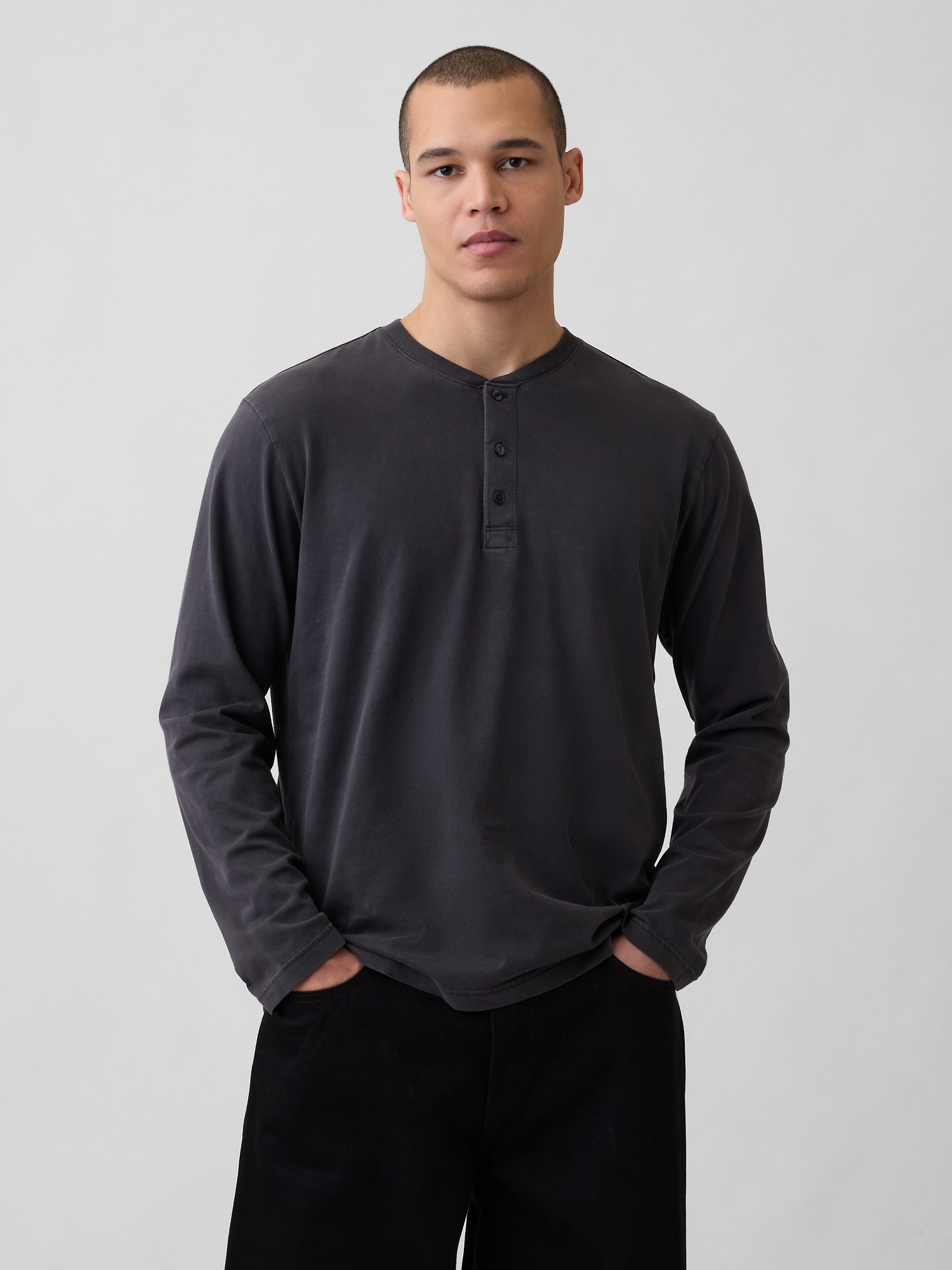 Мужские футболки Gap Relaxed Henley T-Shirt