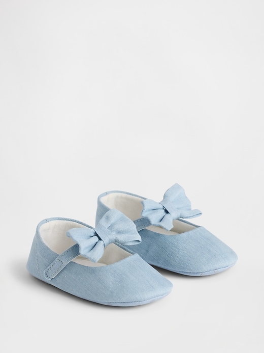 Image number 2 showing, Baby Denim Bow Mary Jane Shoes