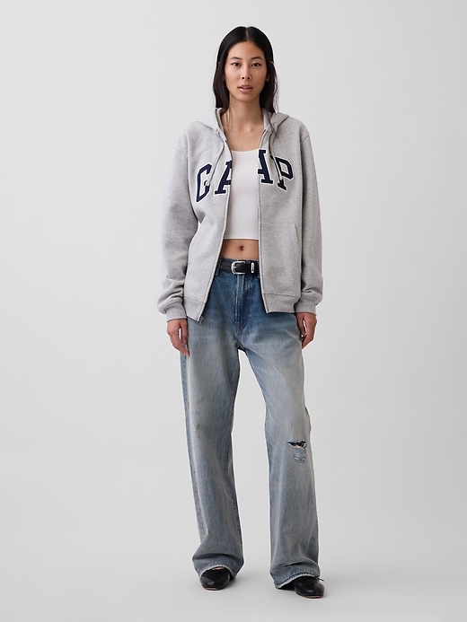 Image number 6 showing, Adult VintageSoft Arch Logo Zip Hoodie