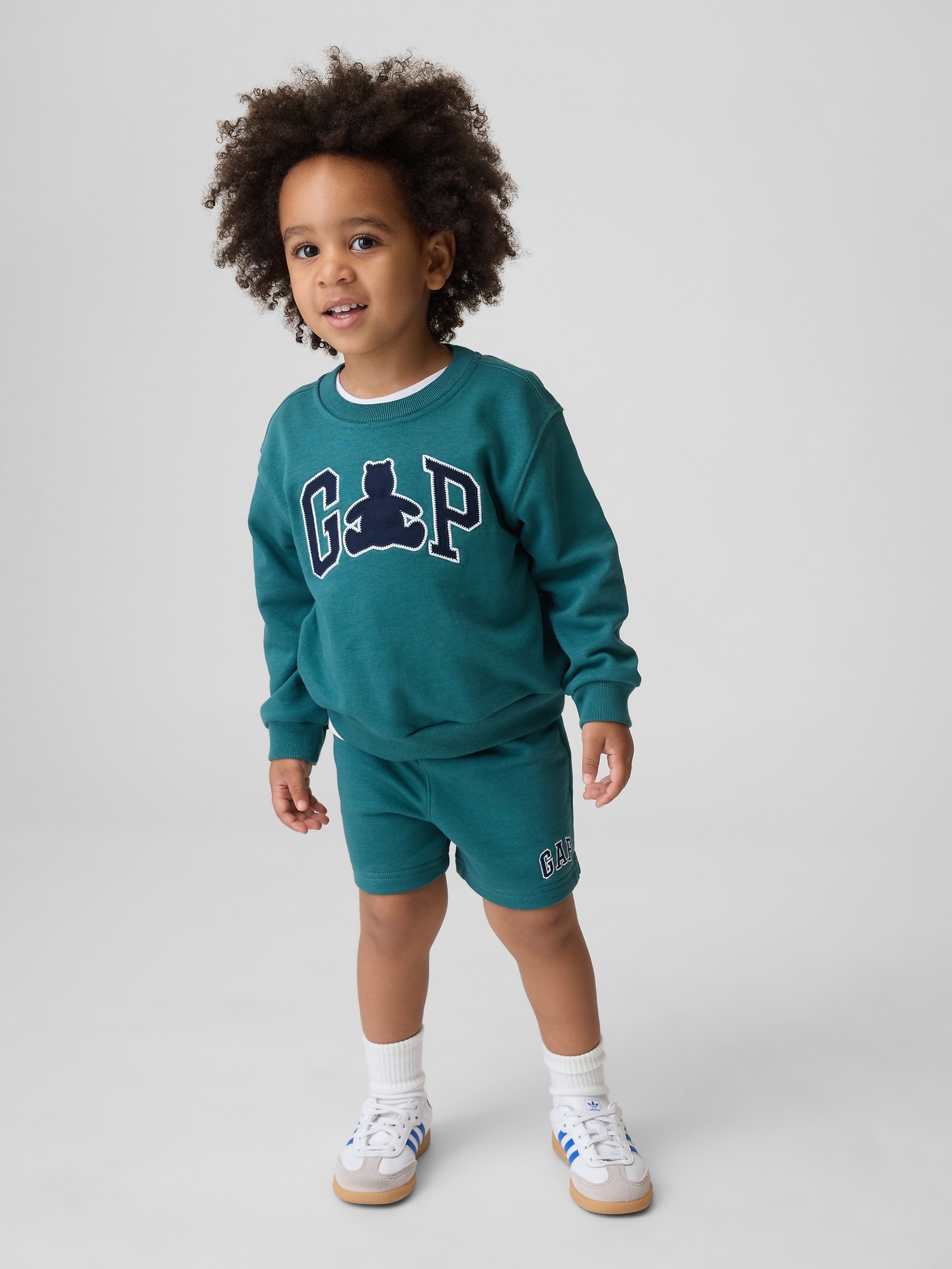 Комплект одежды для малышей Gap VintageSoft из махры в полоску, цвет: Зелёный