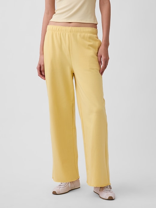 Image number 2 showing, VintageSoft Terry Wide-Leg Sweatpants