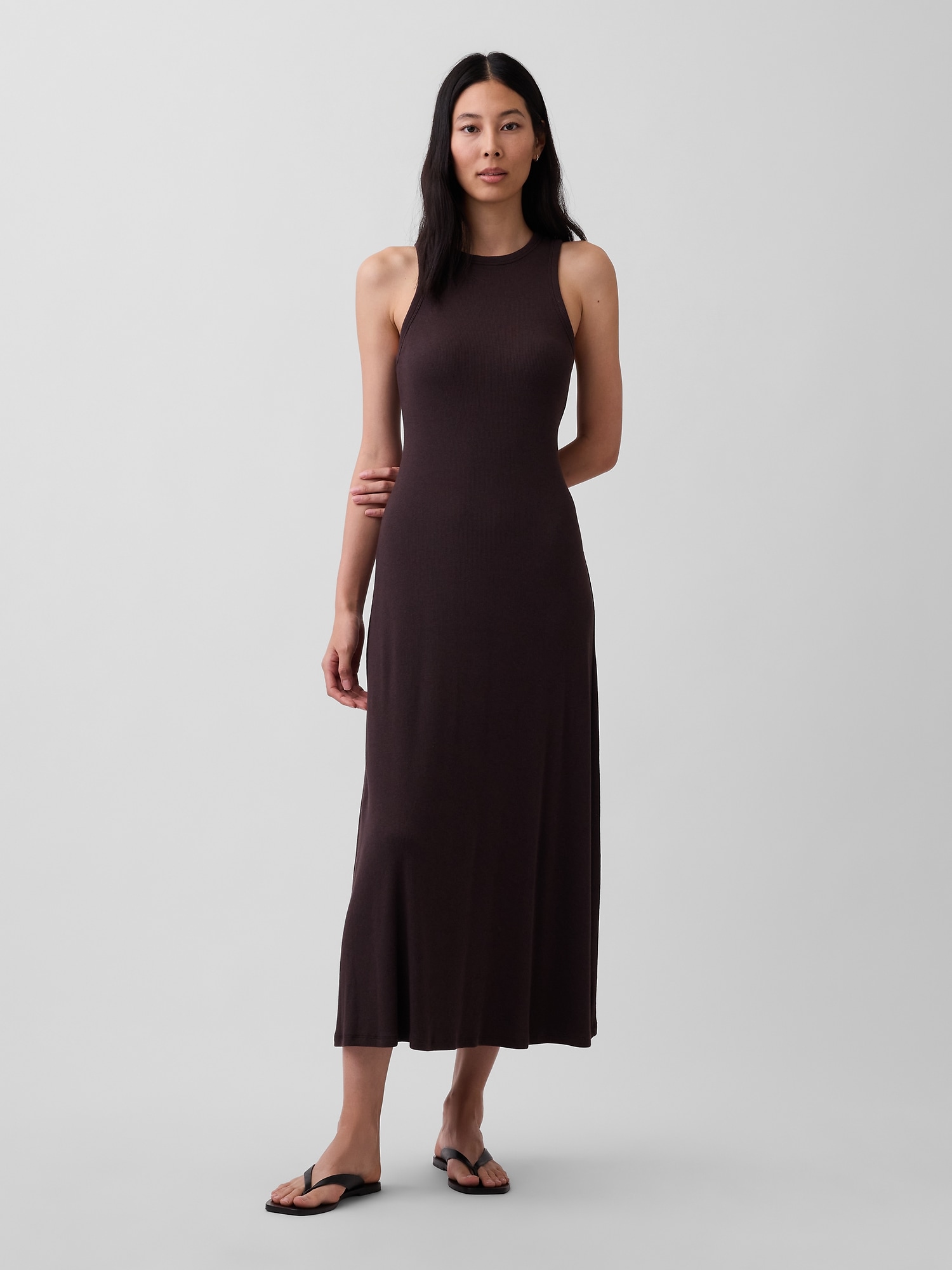 Modern Rib Shelf-Bra Maxi Dress