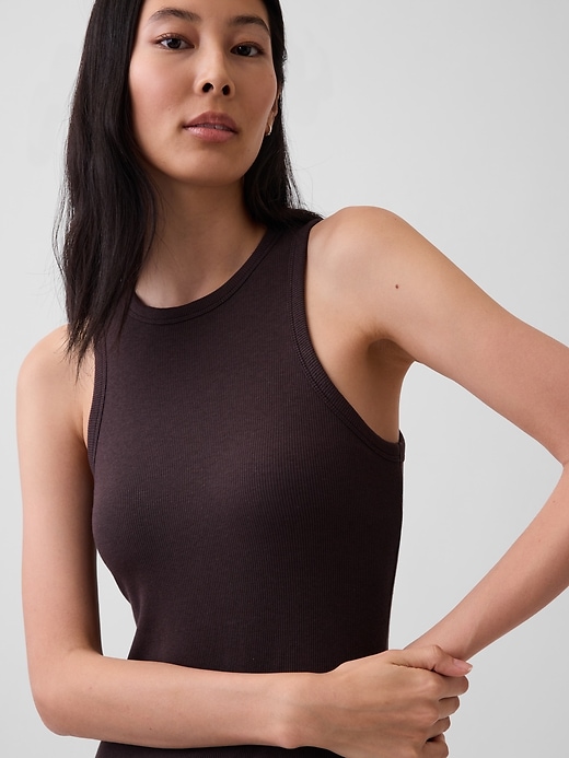 Image number 4 showing, Modern Rib Shelf-Bra Maxi Dress