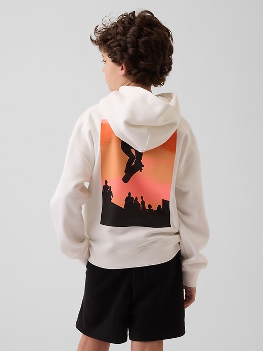 Image number 3 showing, Kids VintageSoft Relaxed Graphic Hoodie