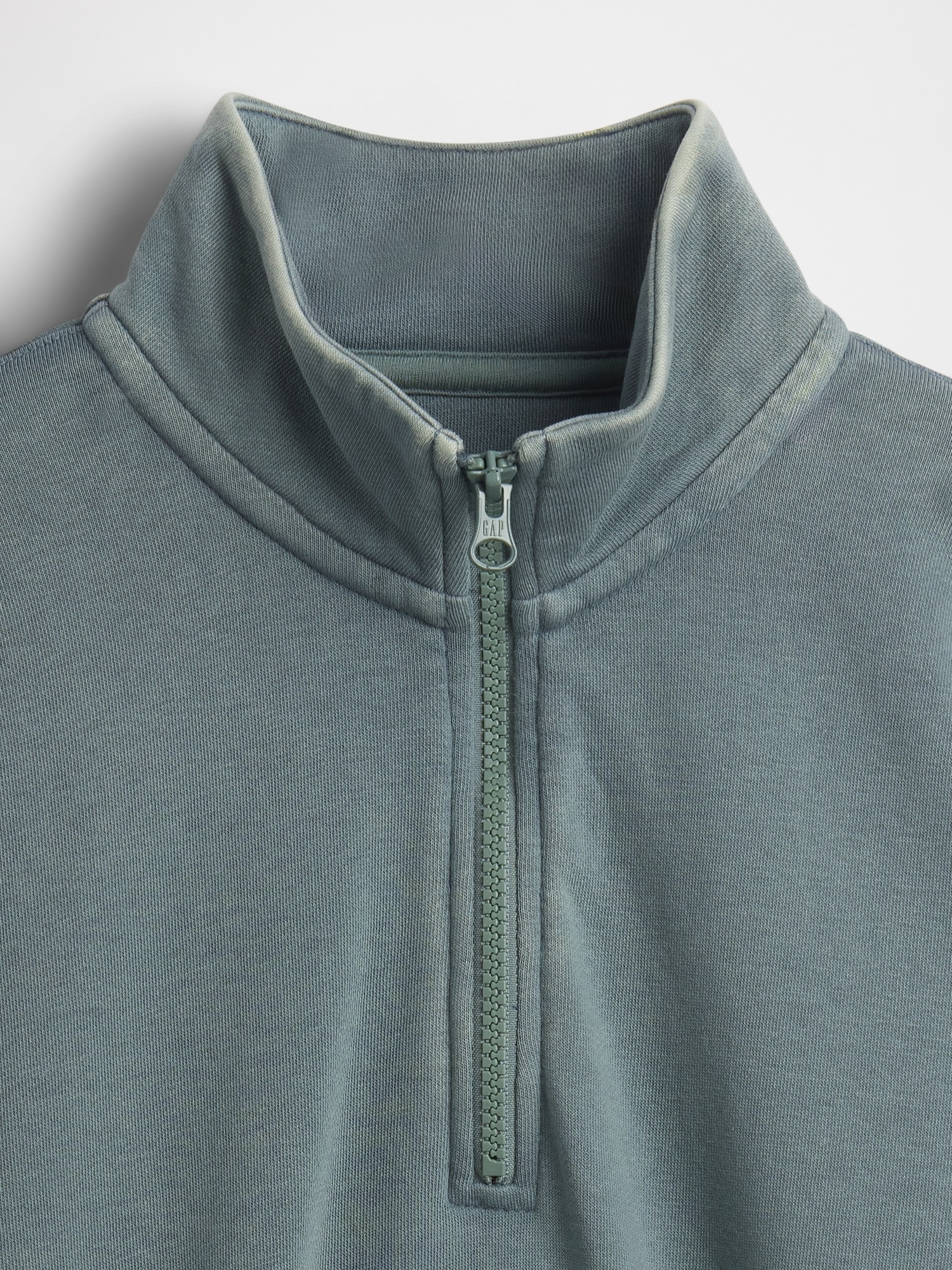 Детский свитер Gap VintageSoft Terry Relaxed Half-Zip Pullover, цвет: Зелёный — фото 5