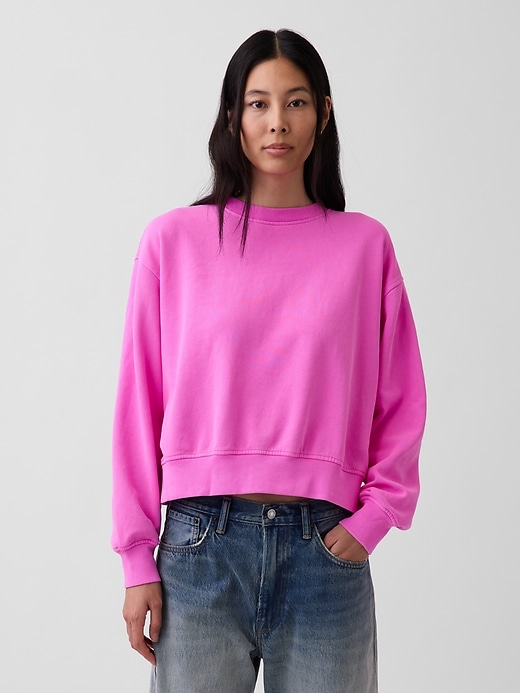 Image number 1 showing, VintageSoft Oversized Split-Hem Sweatshirt
