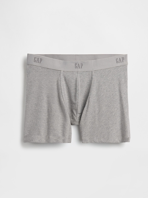 Image number 1 showing, 5" Organic Stretch Cotton Boxer Briefs