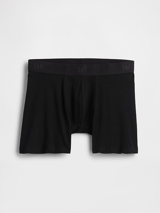 Image number 1 showing, 5" Organic Stretch Cotton Boxer Briefs