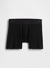 Image number 1 showing, 5" Organic Stretch Cotton Boxer Briefs