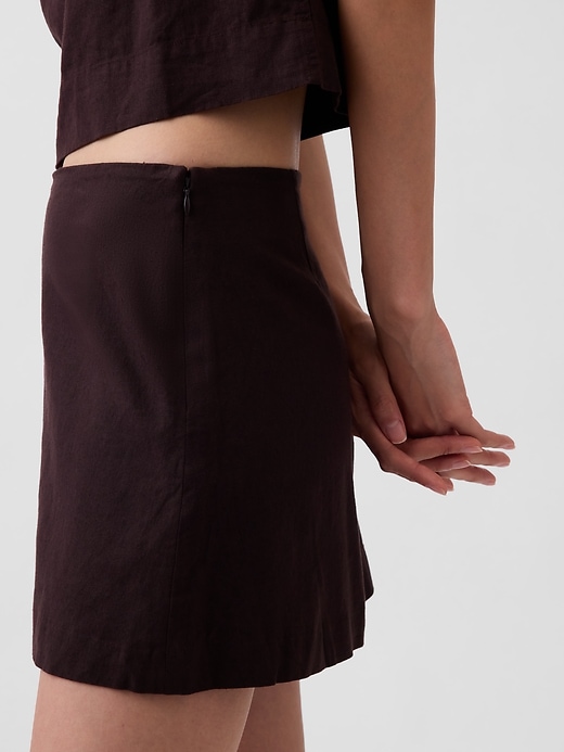 Image number 4 showing, Linen-Blend Mini Skort