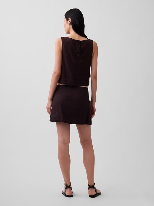 Image number 2 showing, Linen-Blend Mini Skort