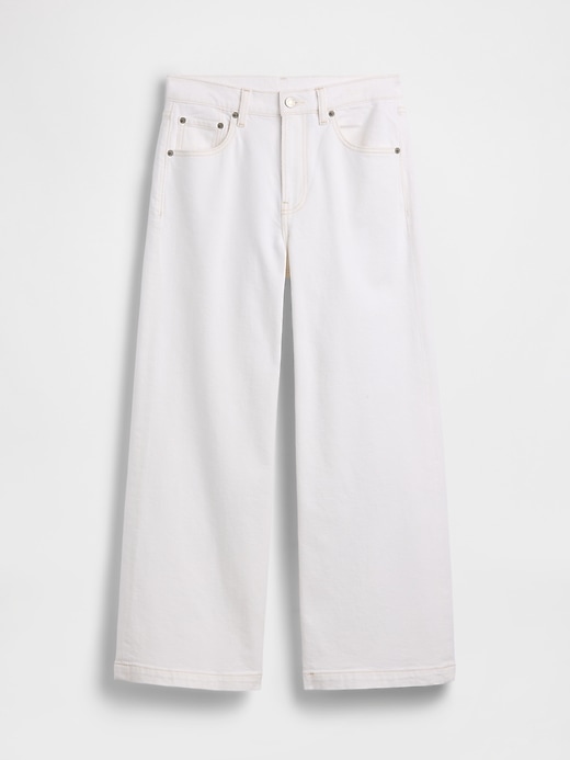 Image number 5 showing, High Rise Stride Wide-Leg Ankle Jeans