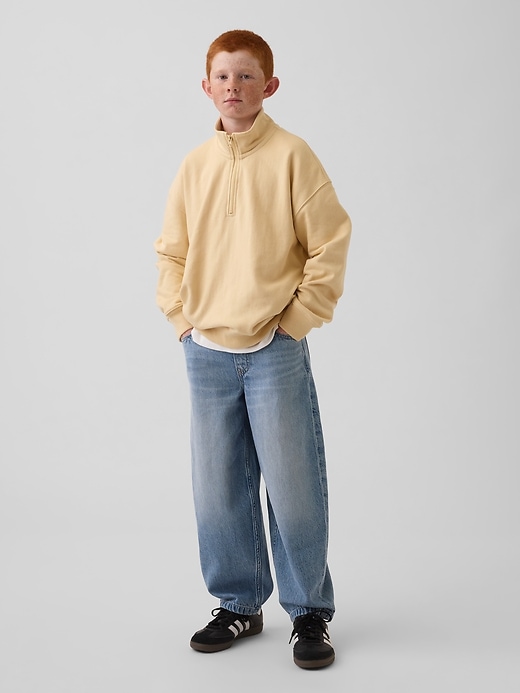 Image number 4 showing, Kids VintageSoft Terry Relaxed Half-Zip Pullover