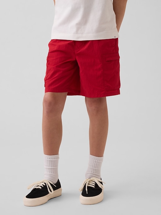 Image number 3 showing, Kids Nylon Relaxed Easy Cargo Shorts