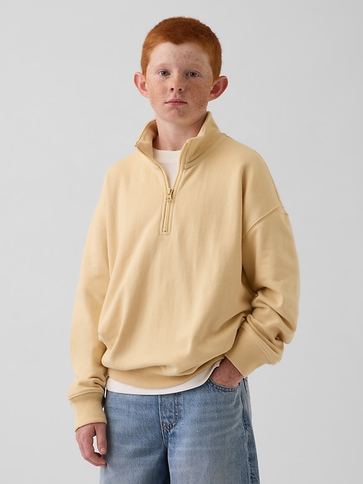 Image number 1 showing, Kids VintageSoft Terry Relaxed Half-Zip Pullover