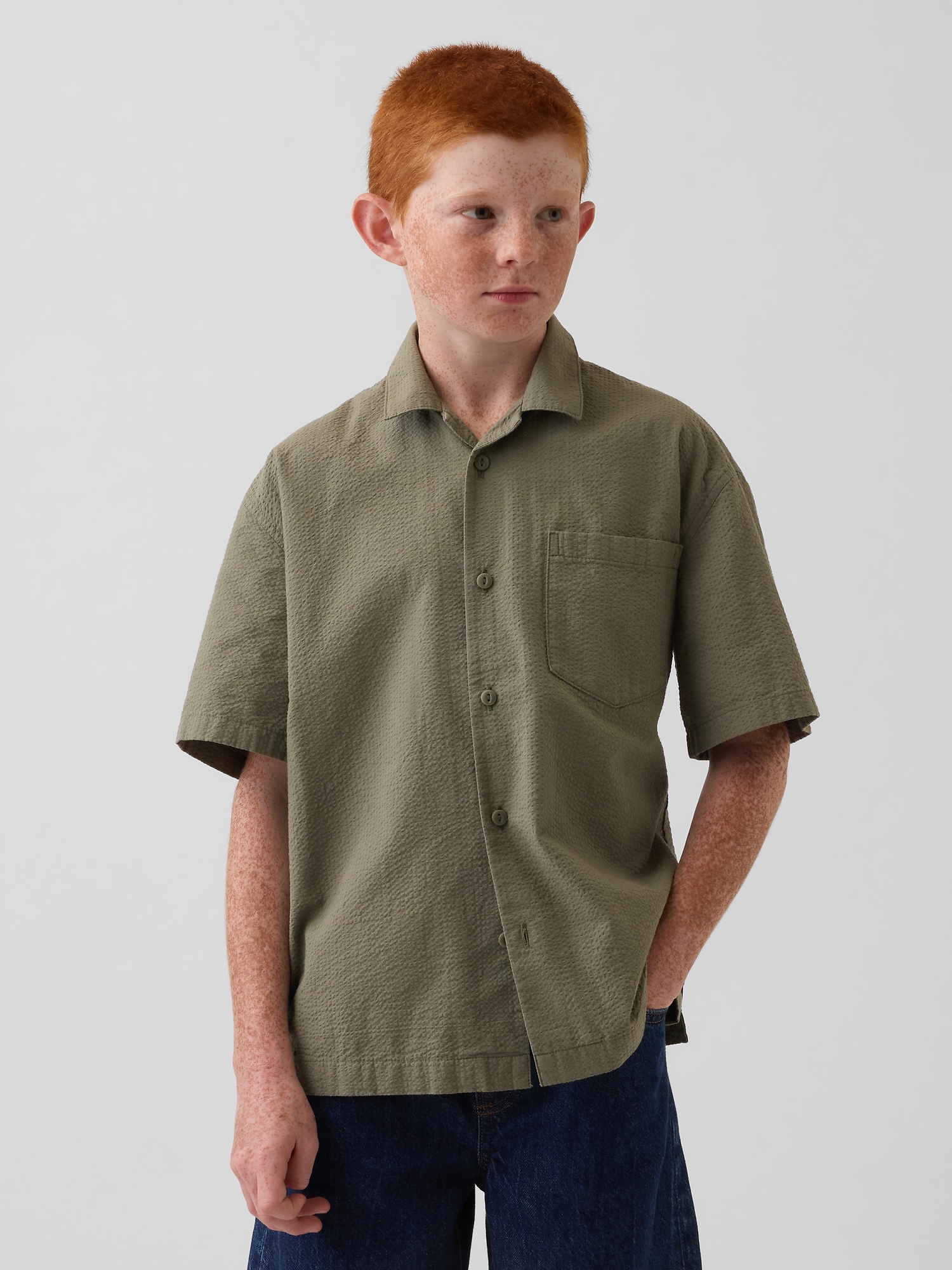 Kids Textured Relaxed Vacay Shirt