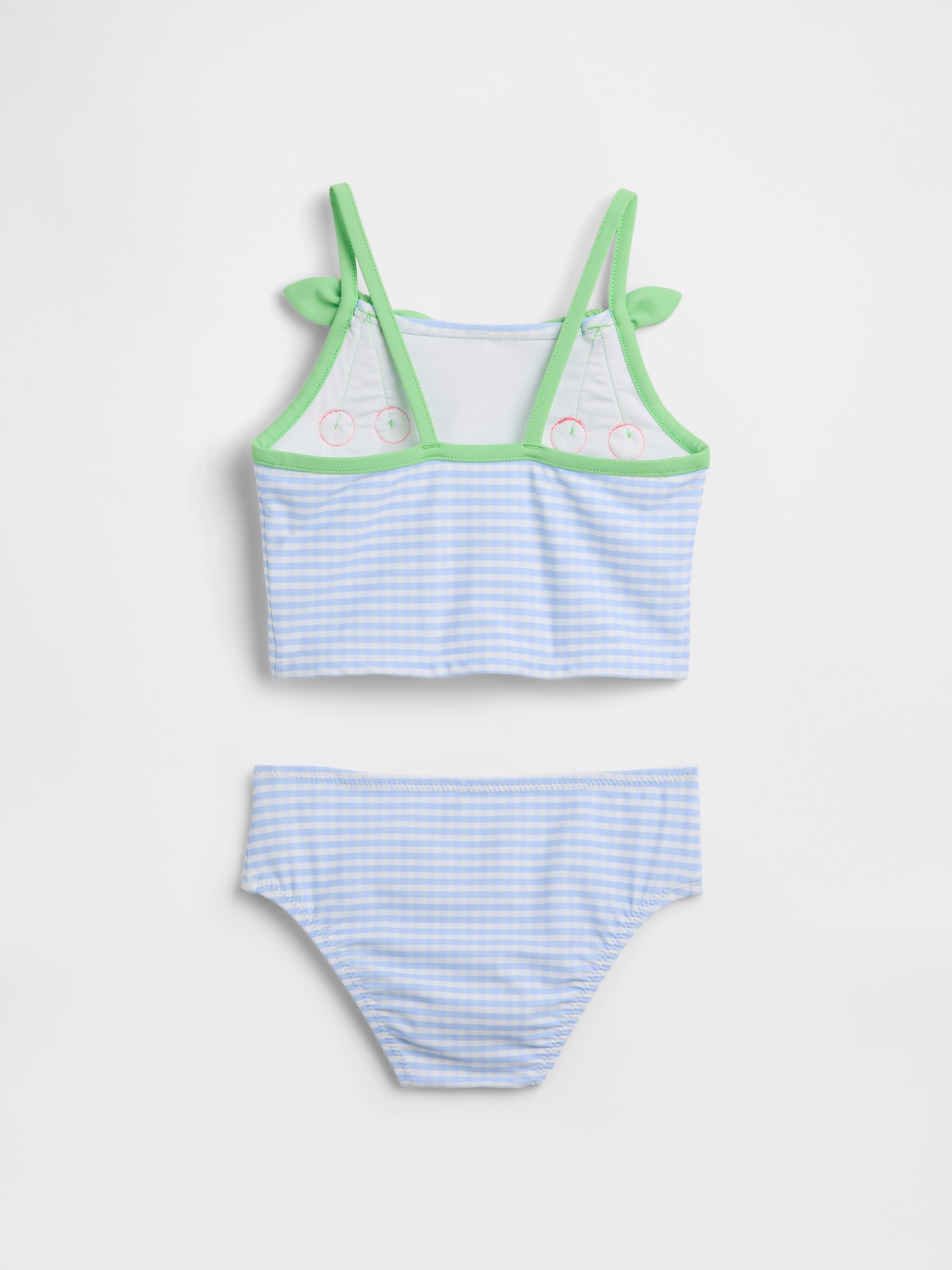 Купальник Two-Piece для детей — Gap, цвет: Синий в мелкую клетку — фото 2