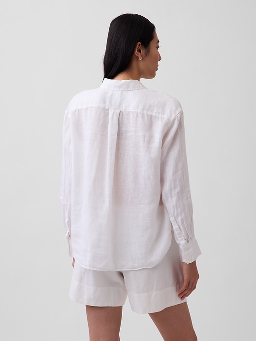 Image number 3 showing, 100% Linen Oversized Shirt