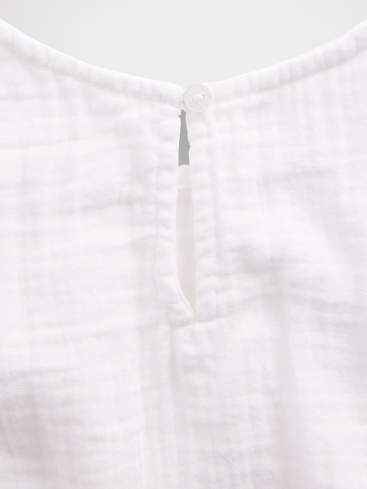 Image number 4 showing, Cotton Gauze Racer Shell Tank Top