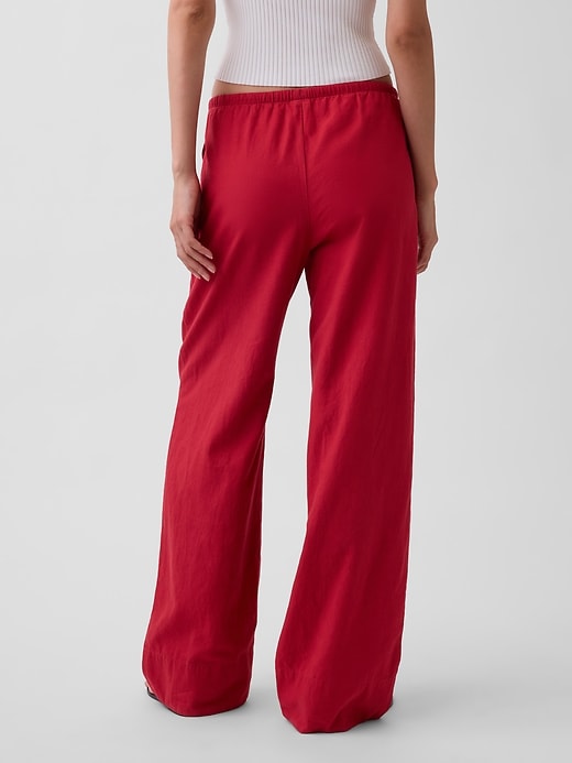 Image number 4 showing, Linen-Blend Relaxed Wide-Leg Pants
