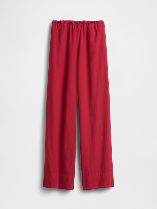 Image number 5 showing, Linen-Blend Relaxed Wide-Leg Pants