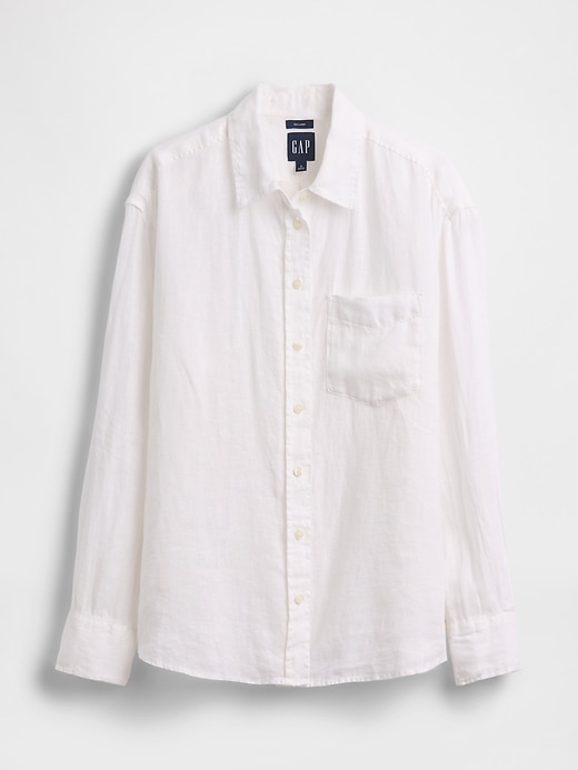 Image number 5 showing, 100% Linen Oversized Shirt