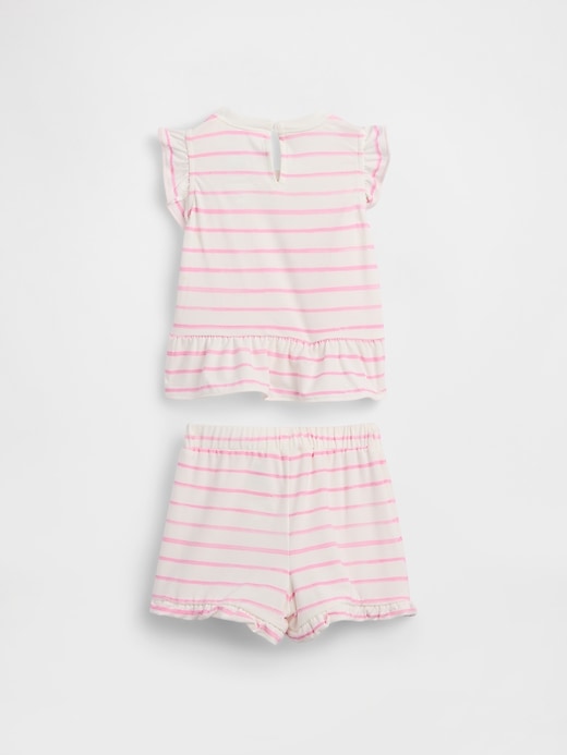 Image number 2 showing, Baby Strawberry Ruffle Outfit Set