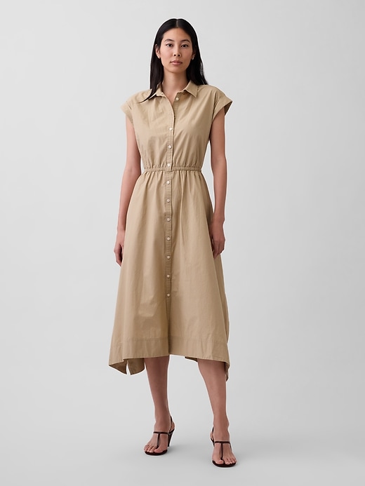 Image number 1 showing, Poplin Handkerchief Shirtdress
